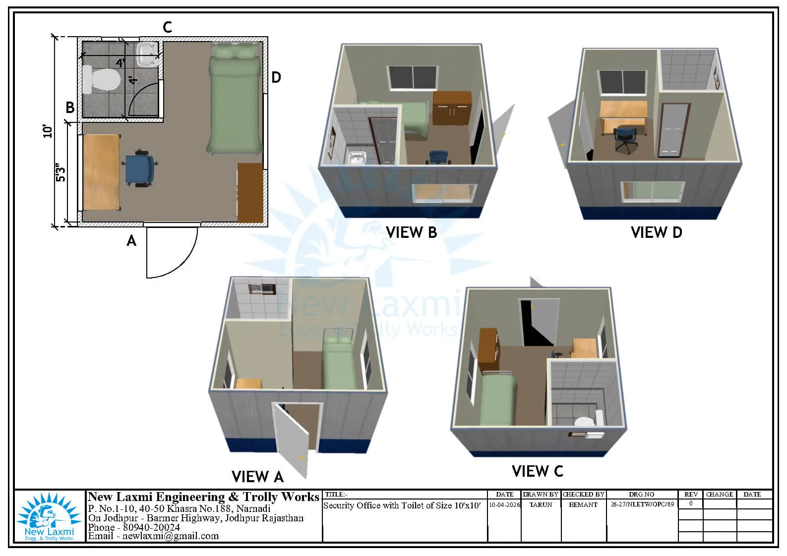 Office Cabin Layout